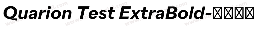 Quarion Test ExtraBold字体转换